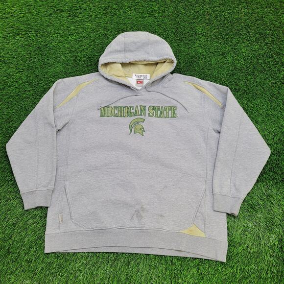 Michigan State Hoodie XL 26x29 Gray Baggy - Picture 15 of 16